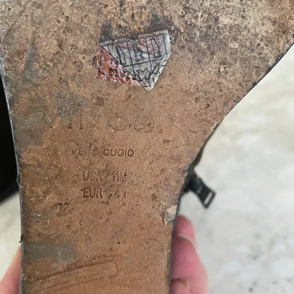 VINCE {11} Booties Mavis Suede Wedge Ankle Boots Olive Green - Picture 8 of 12